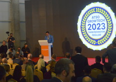 There was also a spot in the exhibition hall were presentations were given.